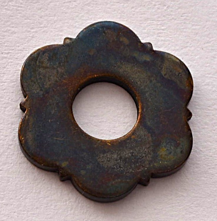 floral washer - aged brass
