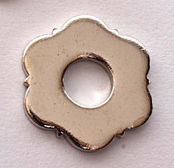 floral washer - nickel