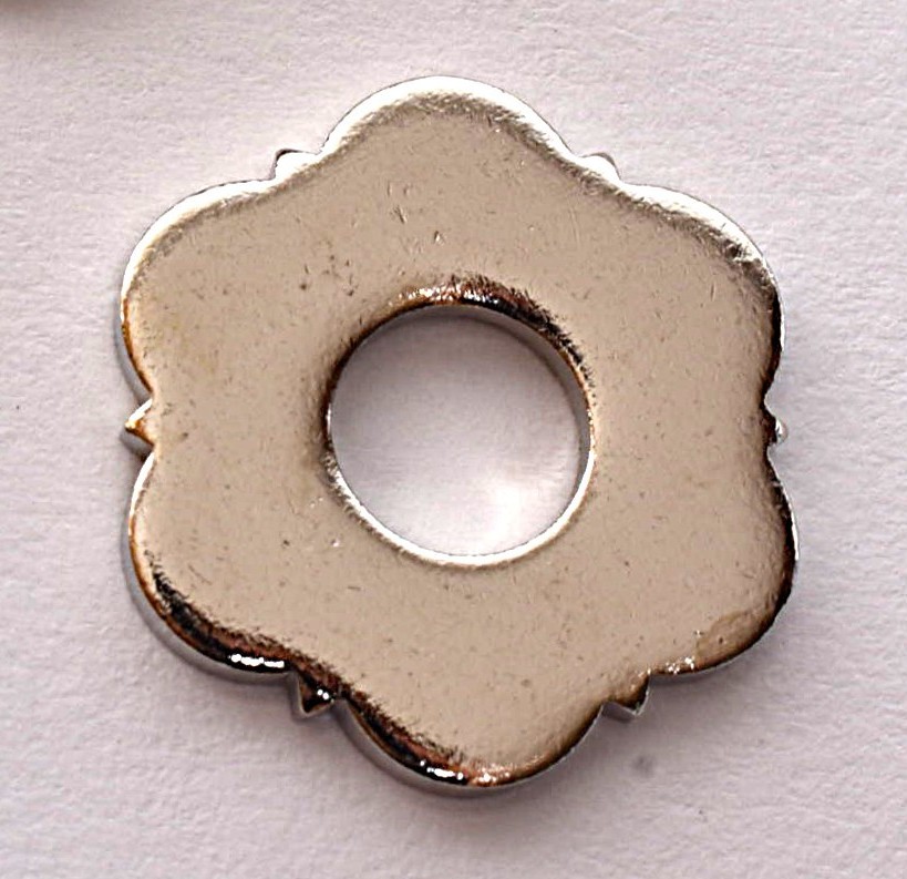 floral washer - nickel
