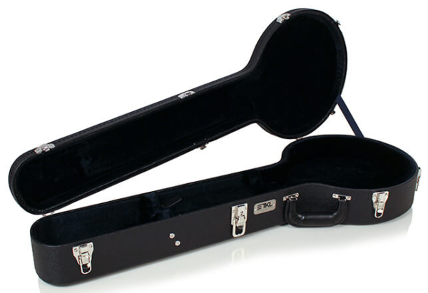 ltd-arch-top-5-string-8842BLK-hardshell-banjo-case-exterior-open
